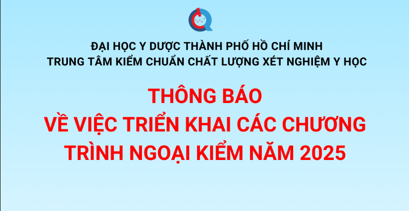 Về việc Triển khai chương trình ngoại kiểm tra chất lượng xét nghiệm y học năm 2025