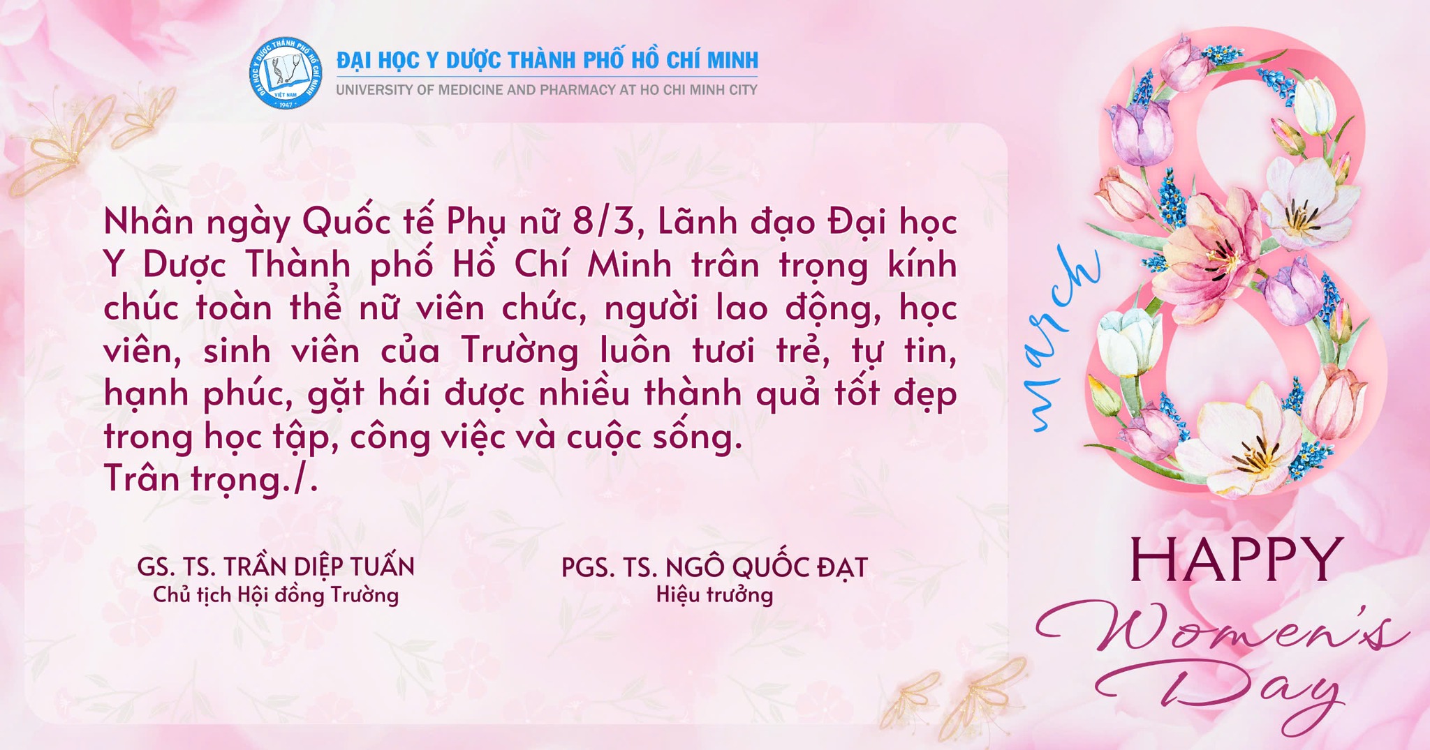 CHÚC MỪNG NGÀY QUỐC TẾ PHỤ NỮ 8/3