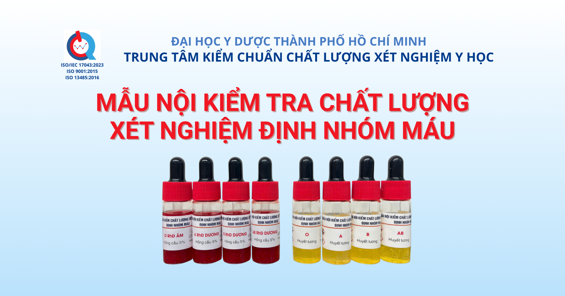 Bộ mẫu nội kiểm tra chất lượng xét nghiệm định nhóm máu ABO/RhD