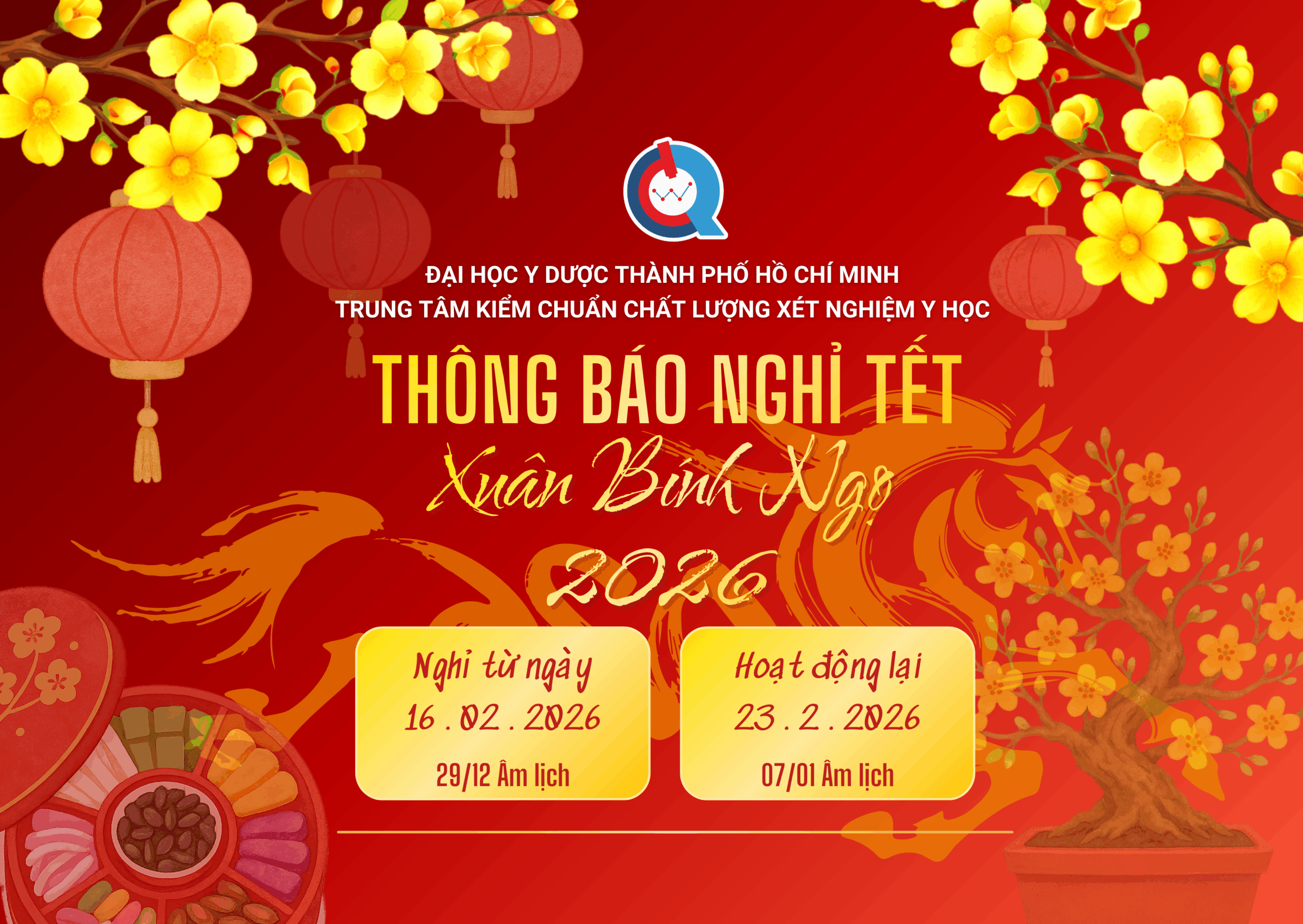 THÔNG BÁO LỊCH NGHỈ TẾT ÂM LỊCH